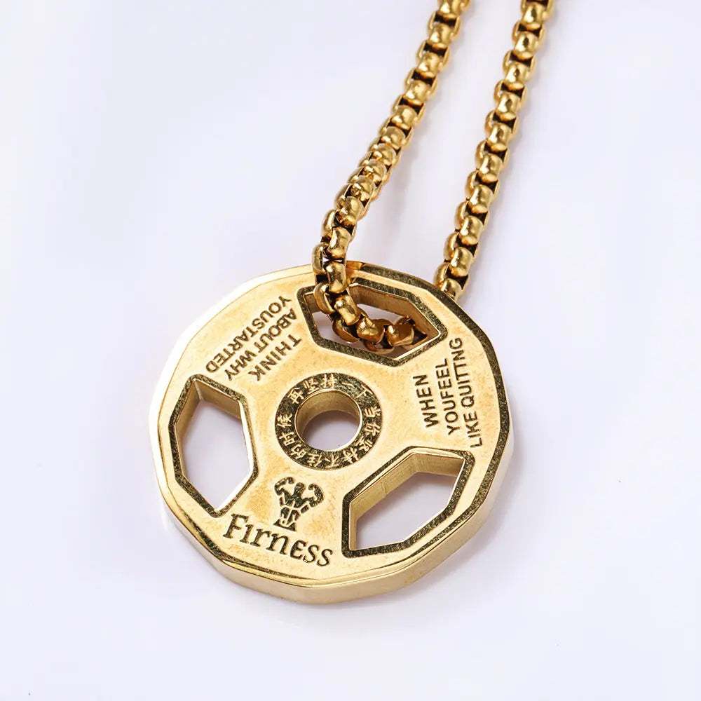 Cadena Disco Gym Dorada 12031 - Gregor Relojes y Accesorio Ecuador