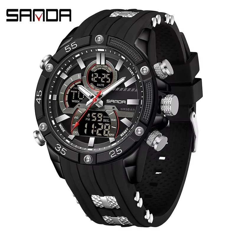 Reloj Sanda Multifuncion Negro