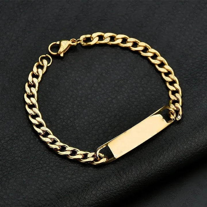 Pulsera Placa Dorada #1962