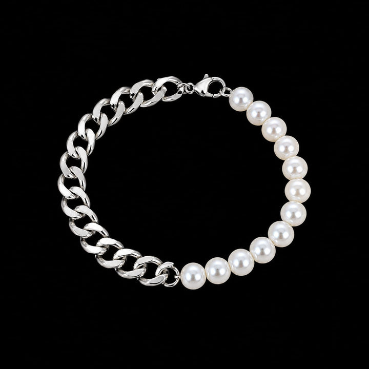 Pulsera Acero y Perlas #1964