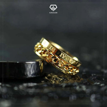 Anillo Antiestres Dorado 803 - Gregor Relojes y Accesorio Ecuador