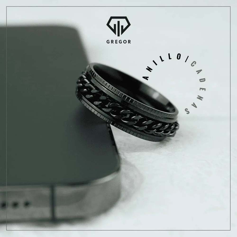 Anillo Antiestres Negro 803 - Gregor Relojes y Accesorio Ecuador
