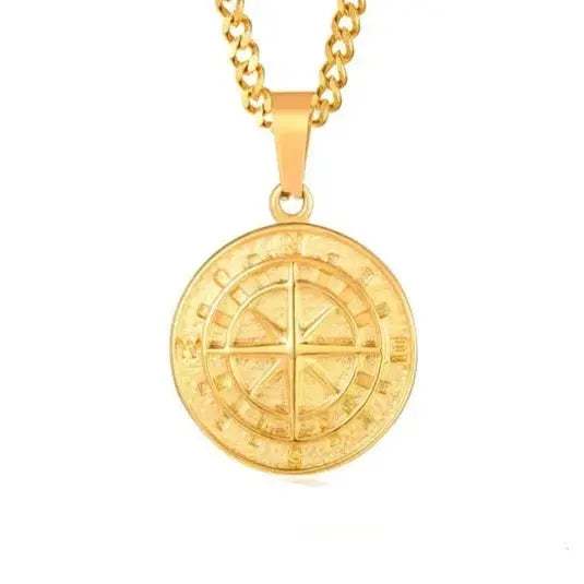 Cadena Brújula Dorada 3115 - Gregor Relojes y Accesorio Ecuador