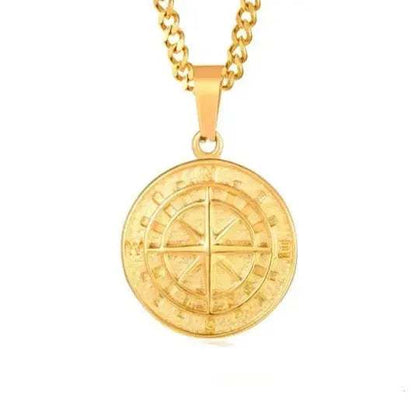 Cadena Brújula Dorada 3115 - Gregor Relojes y Accesorio Ecuador