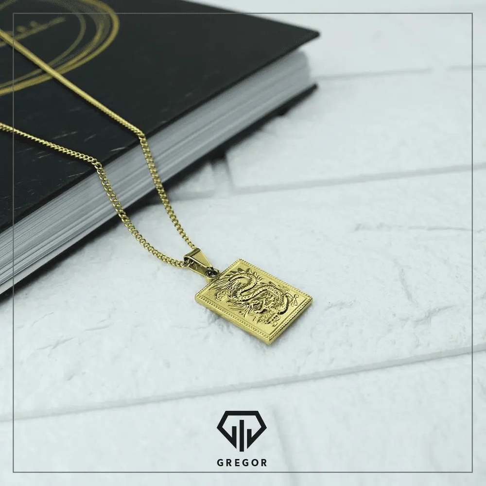 Cadena Dragón Dorada178 - Gregor Relojes y Accesorio Ecuador