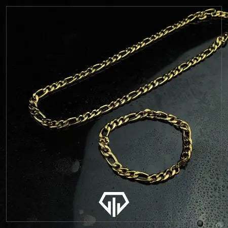 Cadena + Manilla gruesa Dorada 751 - Gregor Relojes y Accesorio Ecuador