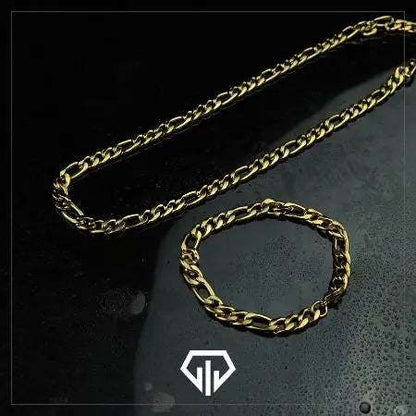 Cadena + Manilla gruesa Dorada 751 - Gregor Relojes y Accesorio Ecuador