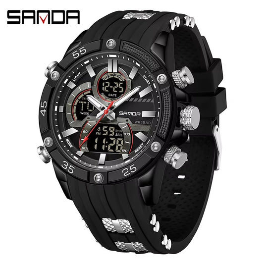 Reloj Sanda Multifuncion Negro