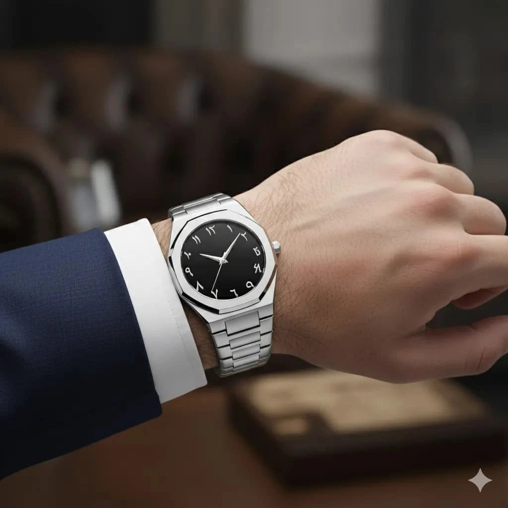 Reloj Metal Arabe Silver