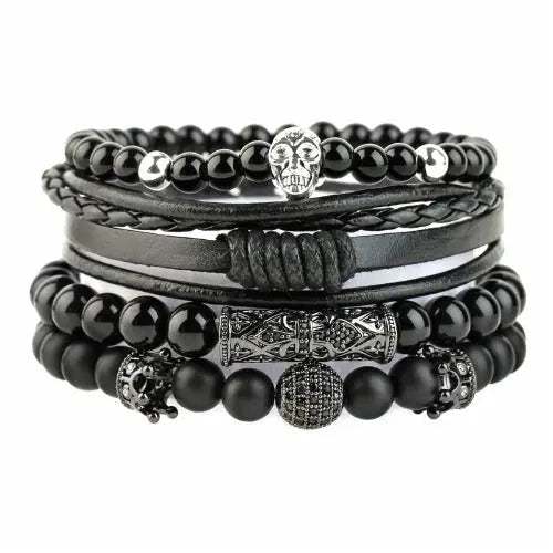Pulsera calavera negra #1234