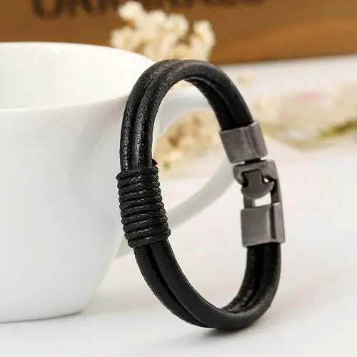 Pulsera cuero nudo #1217