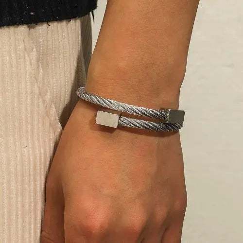 Pulsera plateada  #1216