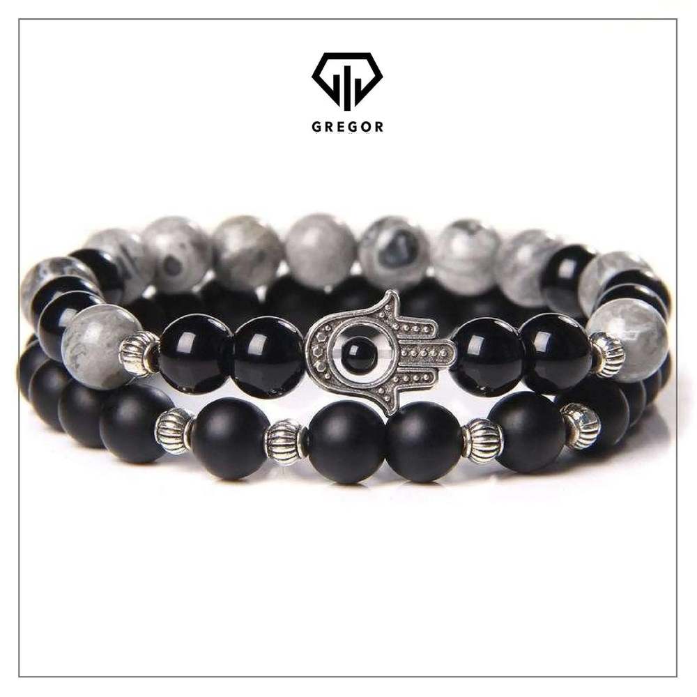 Pulseras Onix Ojo Plomo216 - Gregor Relojes y Accesorio Ecuador