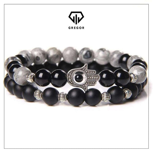 Pulseras Onix Ojo Plomo216 - Gregor Relojes y Accesorio Ecuador