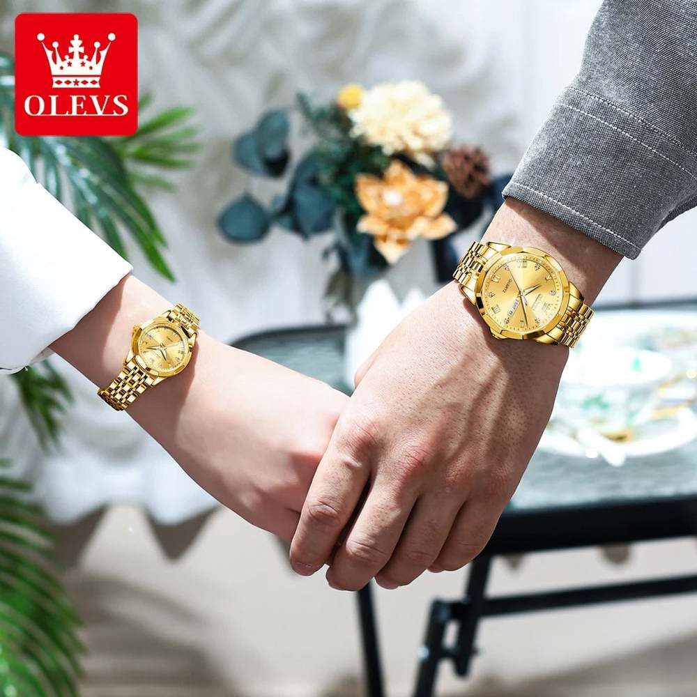 Reloj Pareja Olevs Gold - Gregor Relojes y Accesorio Ecuador